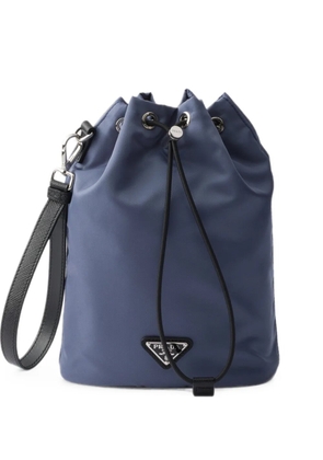 Prada Re-Nylon and Saffiano leather shoulder bag - Blue