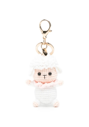 TWINSET sheep-motif keyring - White