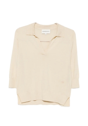 BOMPARD embroidered-logo t-shirt - Neutrals