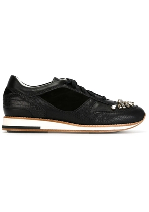 Lanvin embellished panelled sneakers - Black