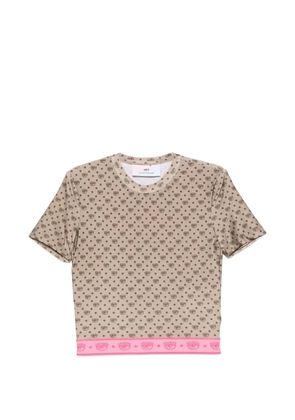 Chiara Ferragni Eyelike-print cropped T-shirt - Green