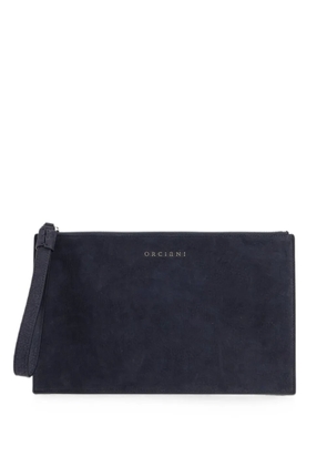 Orciani leather wristlet clutch bag - Blue