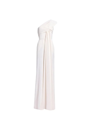 Elie Saab Cady one-shoulder draped jumpsuit - Neutrals