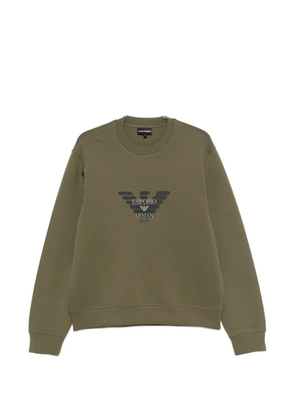 Emporio Armani logo-print crew-neck sweatshirt - Green