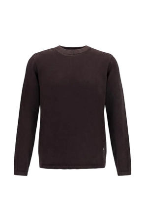 BROOKSFIELD crew-neck ribbed-trim sweater - Brown