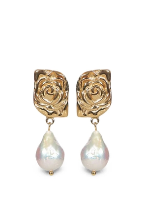 Magda Butrym rose-detail earrings - Gold