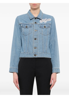 Kenzo logo-patch denim jacket - Blue