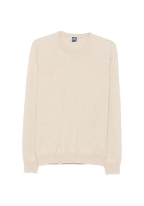 Fedeli crew-neck long-sleeve sweater - Neutrals