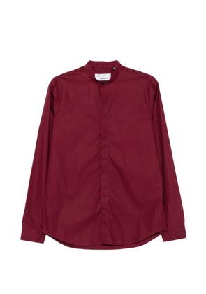 Costumein mandarin-collar concealed-fastening shirt - Red