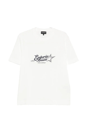 Emporio Armani logo-embroidered T-shirt - White