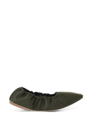 AERA satin square-toe ballet flats - Green