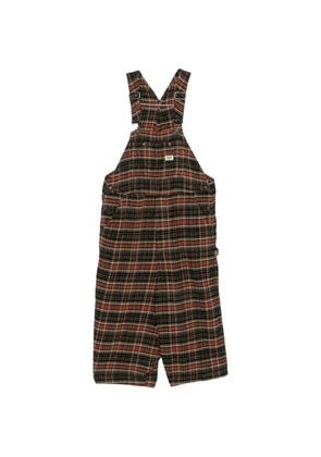 R13 plaid-print jumpsuit - Brown