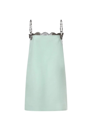 Valentino Garavani lace-trim crystal-embellished mini dress - Green