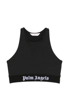 Palm Angels logo-underband racerback sports top - Black