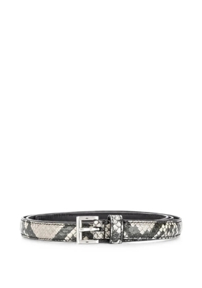 Prada snakeskin square-buckle belt - Grey