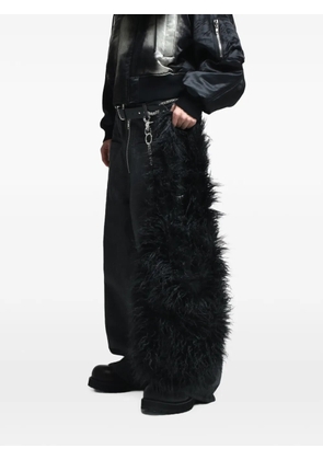 FILTH faux-fur tote bag - Black