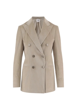 Lardini double-breasted corduroy blazer - Neutrals