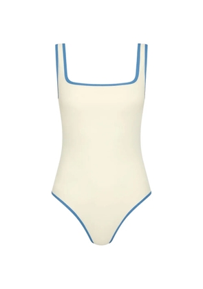 BONDI BORN McKenna contrast-trim swimsuit - Neutrals