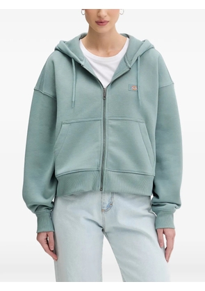 DICKIES Oakport logo-patch zip-up hoodie - Green
