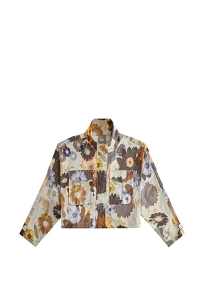 KITH Shiloh cropped floral-print cropped jacket - Grey