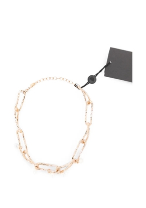 TWINSET pearl-embellished hammered necklace - Gold