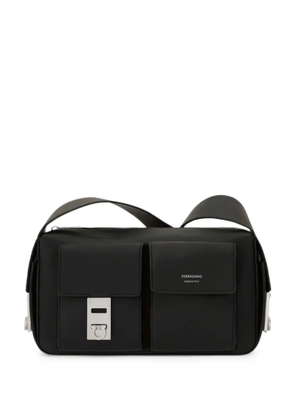 Ferragamo Utility shoulder bag with Hug buckle - Black