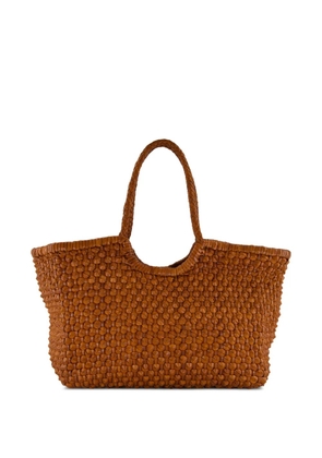 DRAGON DIFFUSION Nantucket Cactus woven leather tote bag - Brown