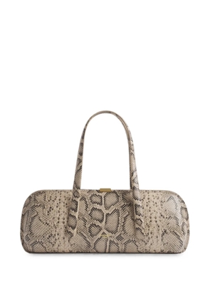 Mugler Aurora snakeskin-effect shoulder bag - Neutrals