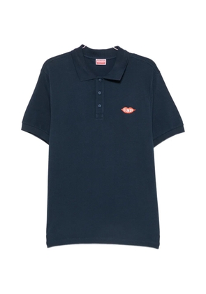 Kenzo logo-patch polo shirt - Blue