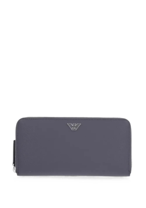 Emporio Armani logo-plaque zip-around wallet - Grey