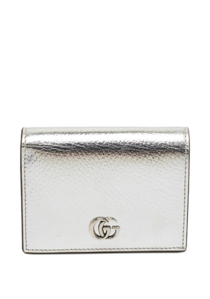 Gucci Pre-Owned GG Marmont flap card case - Silver