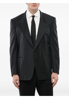 Corneliani peak-lapel virgin wool jacket - Black