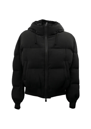 Yohji Yamamoto quilted hooded jacket - Black