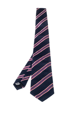 BOSS striped silk tie - Blue