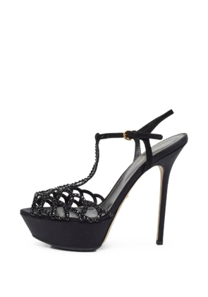 Sergio Rossi embellished ankle-strap sandals - Black