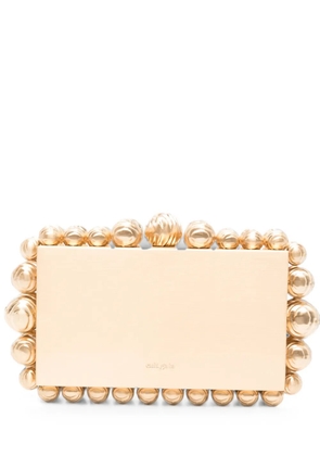 Cult Gaia bead-embellished box clutch bag - Gold
