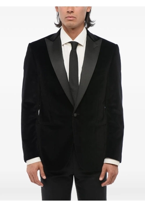 Corneliani velvet peak-lapel blazer - Black