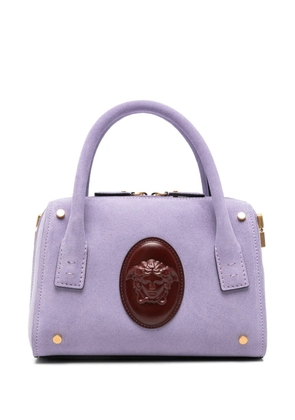 Versace small Boston Medusa plaque tote bag - Purple