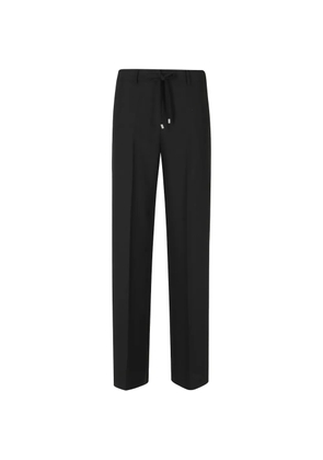 ERMANNO FIRENZE drawstring straight-leg trousers - Black