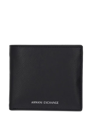 Armani Exchange logo-print bifold wallet - Black