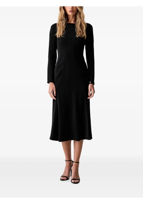 Armani Exchange long-sleeved midi dress - Black