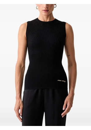 Armani Exchange logo-embroidered tank top - Black