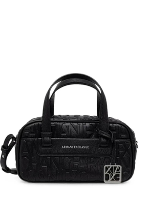Armani Exchange mini logo-embossed cross body bag - Black