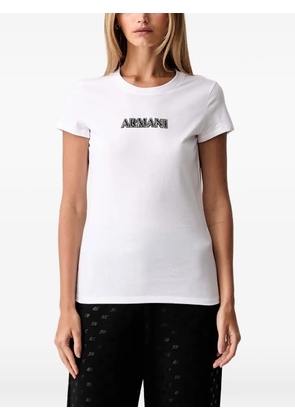 Armani Exchange logo-embellished T-shirt - White