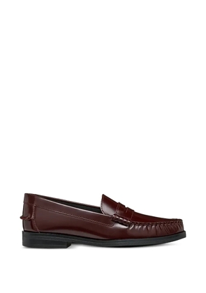 Geox Noemen polished-finish penny loafers - Red
