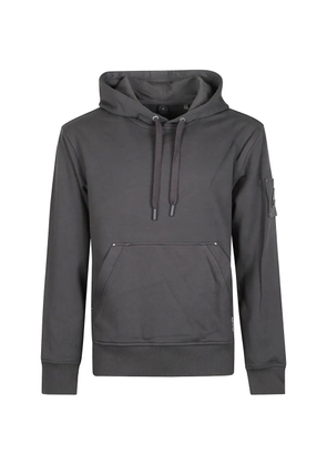 Moose Knuckles logo-patch drawstring hoodie - Grey