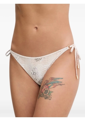 Melissa Odabash Cassis snake-print side-tie bikini bottoms - Neutrals