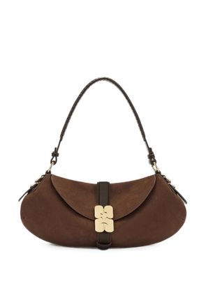 GANNI B-Kat bag in brown suede