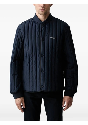 Armani Exchange quilted logo-print jacket - Blue