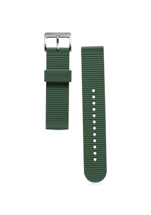 unimatic ridged buckle-fastening watch strap - Green